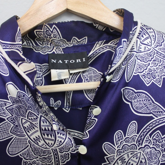 Naroti for Neiman Marcus Blue Kimono Blouse - Picture 4 of 7